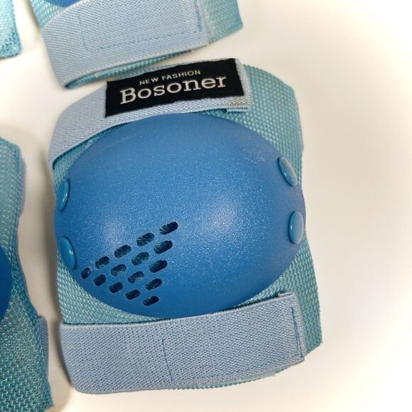 BoSoner Kids Knee Pads Elbow Pads Wrist Guards Protective Set Size Medium Blue - Picture 6 of 9